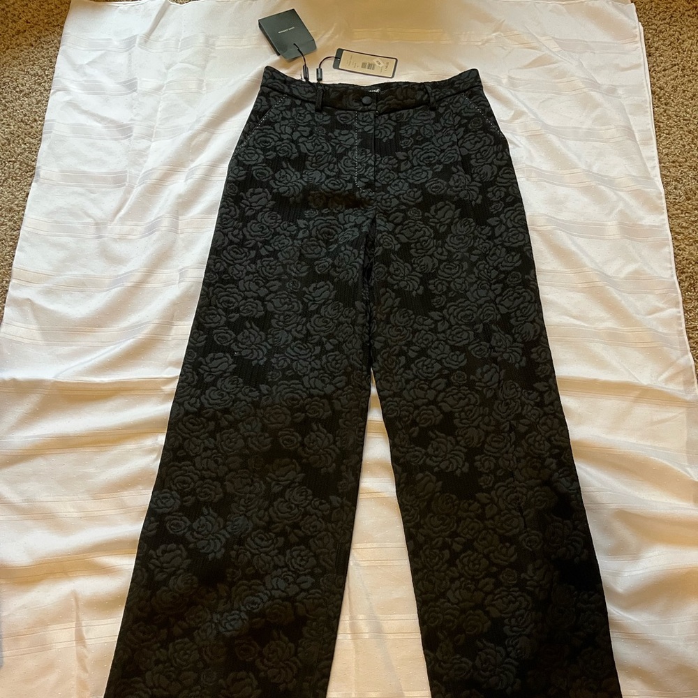 NWT Dolce & Gabbana textured high waist cuffed dress pant.